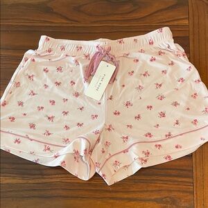 Pink Rose Women's Pink Floral Pajama Shorts